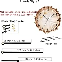 Vista 3 de Original Youngtown 12888 Kit de Movimiento para Reloj de Péndulo, 9.5mm (3/8 Pulgada) de Grosor Máximo del Dial, 17mm (43/64 Pulgada) de Longitud
