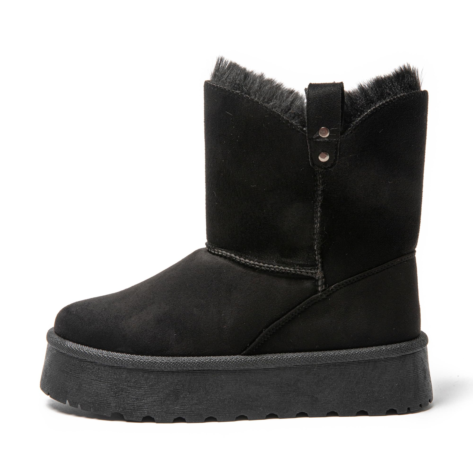 JOMIX Stivali da Donna Invernali Bassi Imbottiti con Pelliccia Sintetica MD9765