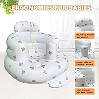 Vista 3 de Asiento inflable para bebés de 3 a 36 meses, silla de bebé con bomba de aire integrada, asiento de piso para bebé, asiento Bumbo para aprender a