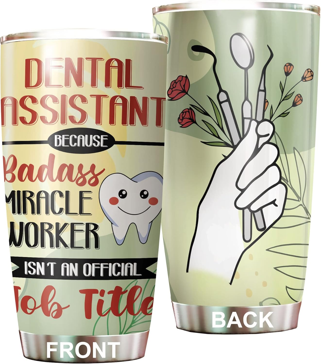 MEDROC Dental Assistant Tumbler Gifts Stainless Steel 20oz, Funny Dental Assistant