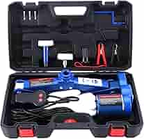 CarBole Cric Elettrico 12V 3T Per Auto - Jack A Forbice Idraulico | Altezza 12-45 Cm Per SUV E Veicoli