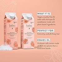 Vista 5 de Babo Botanicals Defining Baobab & Rosehip Shampoo + Bundle with Conditioner – For extra dry, curly hair – Smooth & Define – Passion Fruit Ferment