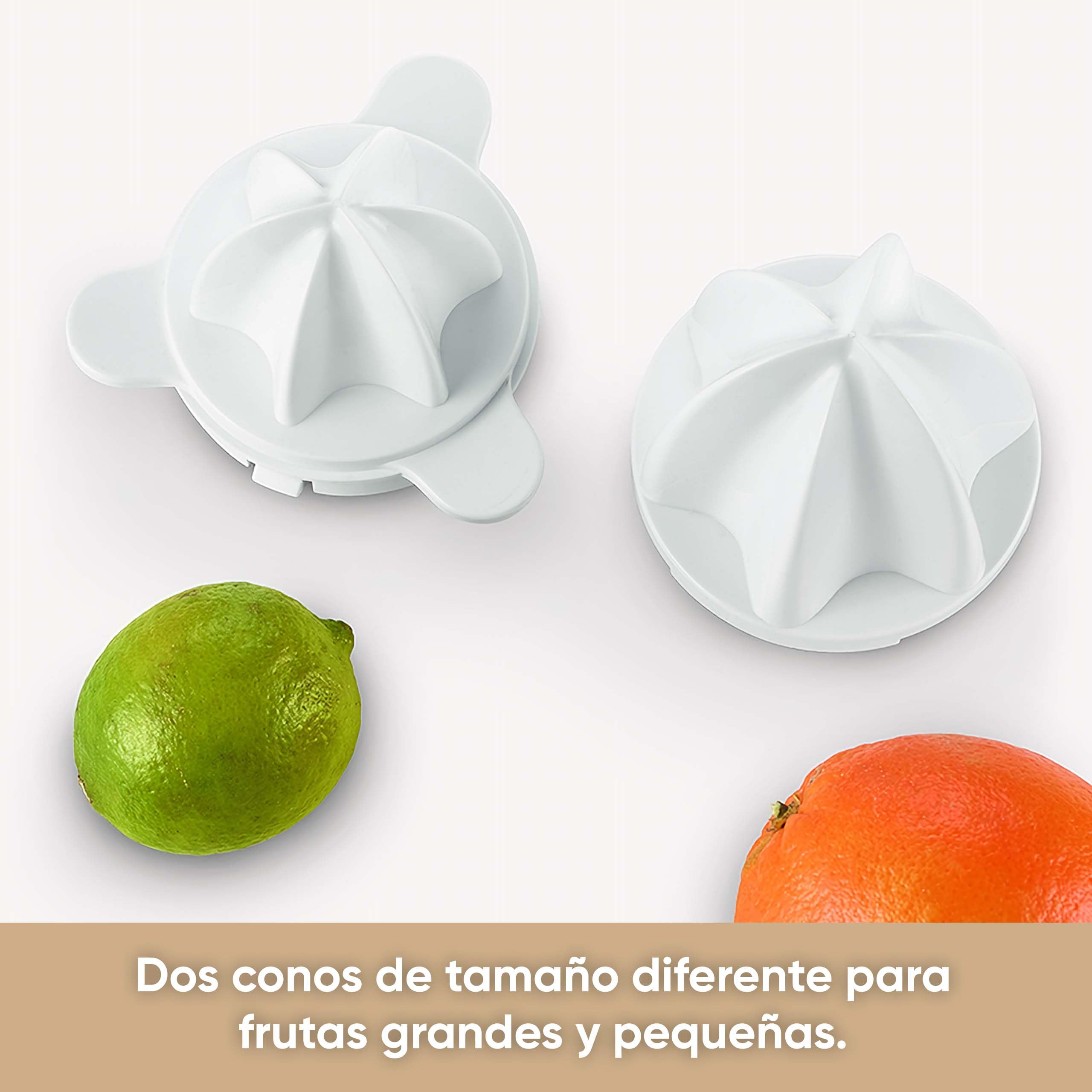 SEVERIN Exprimidor de naranjas eléctrico, exprimidor de frutas con 2 conos extraíbles y recipiente XXL de 1 L, zumo natural, 85 W, blanco, CP 3535