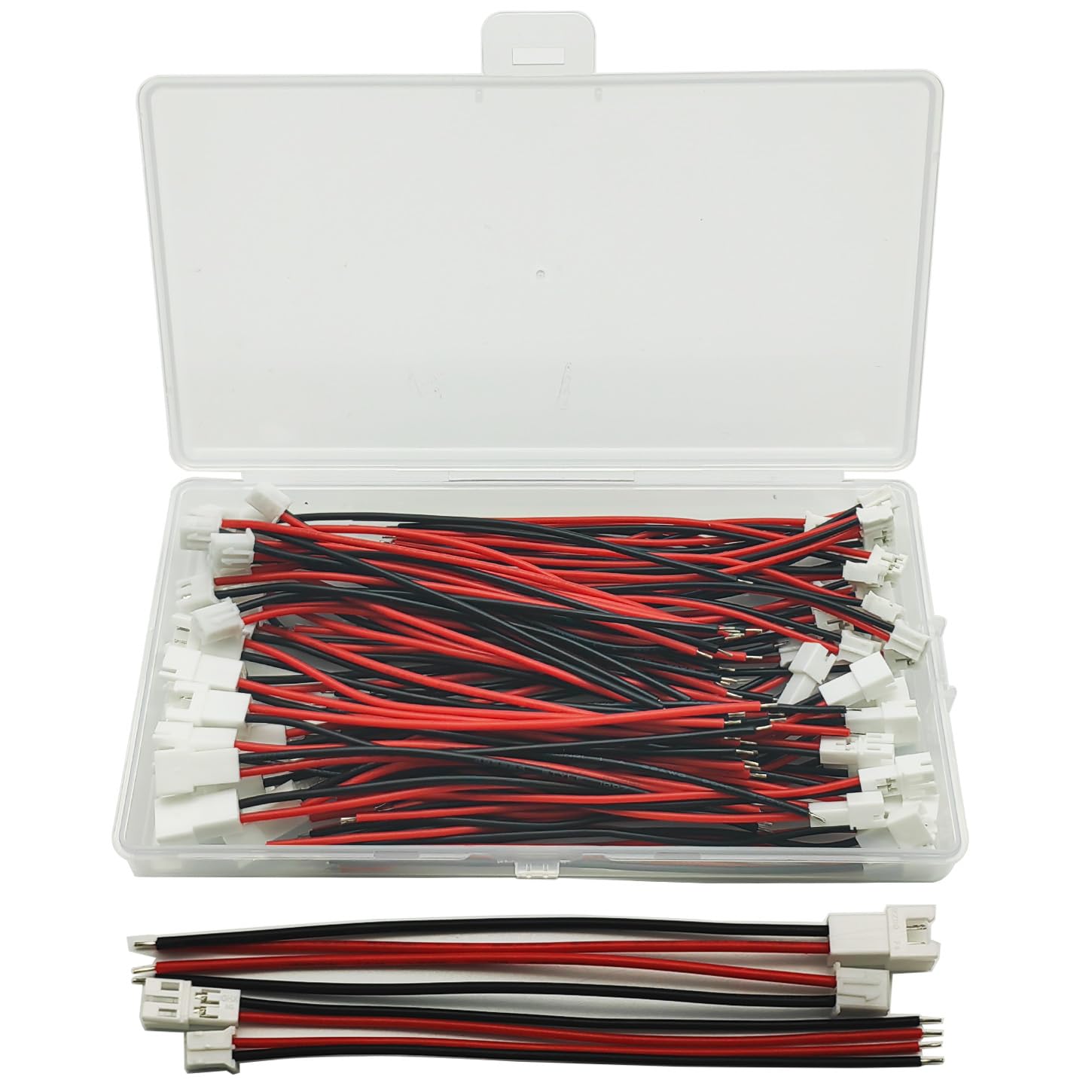 GTIWUNG 20 Paare Mini Micro JST XH 2.54 mm 2-Polige Buchse und Stecker,JST XH 2,54mm Steckverbinder, 20 Paare JST-PH 2.0 2-Pin Männlich Weiblichen Stecker mit 8cm Kabel