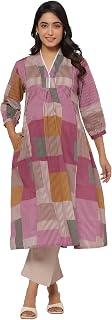 CRAFIQA Pre & Post Maternity/Nursing Wear Hand Printed Kurta Cum Midi Dress/Nighty with Both Sides Zipper Easy Feeding to ... Price In India