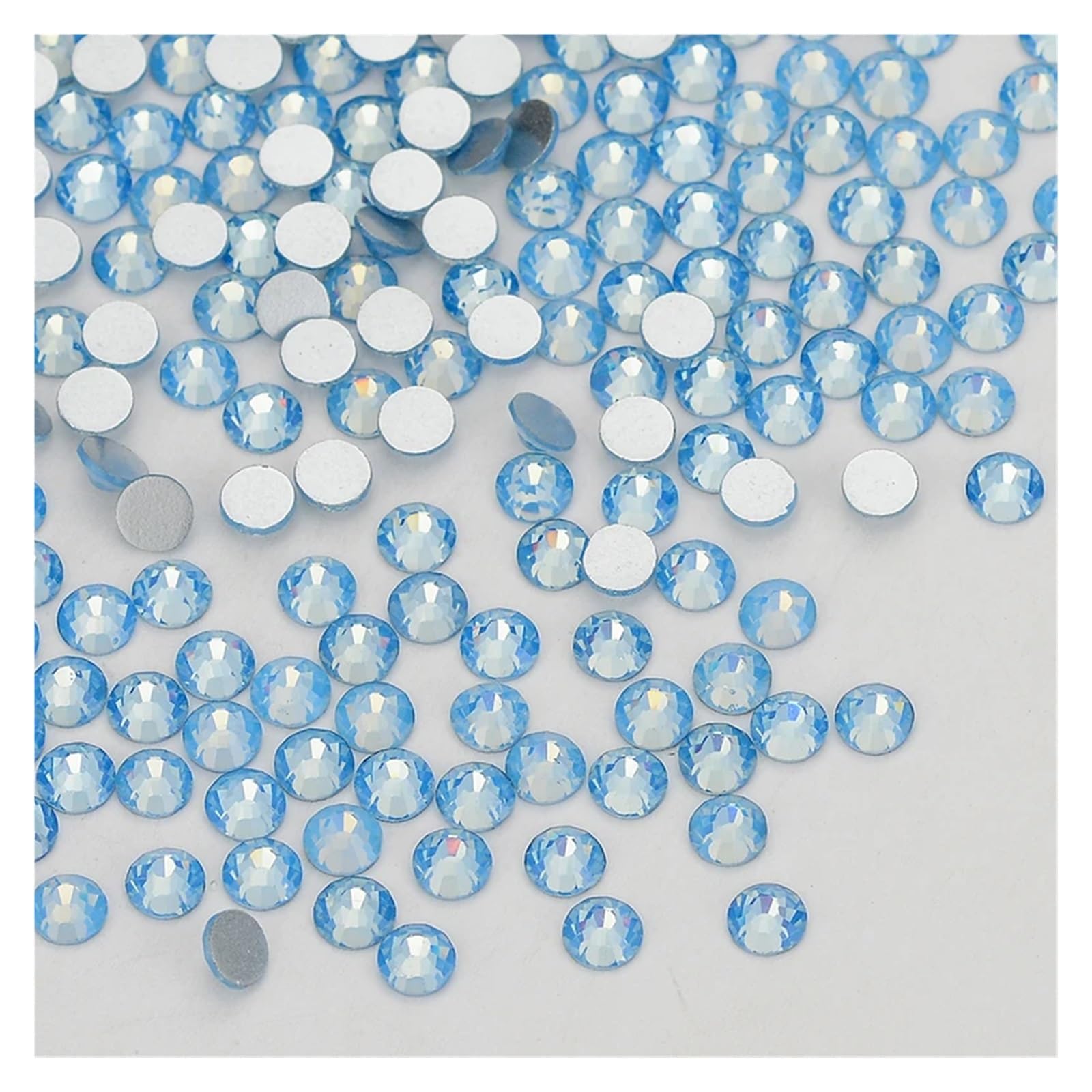 Strasssteine SS3-SS34 Flatback-Glas-Kleber auf Strasssteinen, nicht HotFix-Kristallsteine ​​für Nailart, Kleidungsstück, Stoffdekor(Blue,SS20 1440PCS)