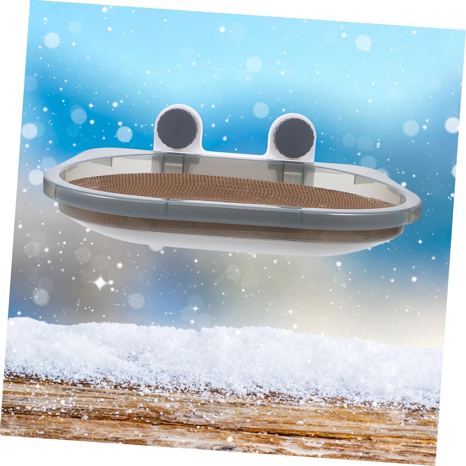 Suction Cup Hammock for Indoor Cats with Integrated Scratching Board Easy Mounting for Windowsill and Bedside Use All Season Comfort