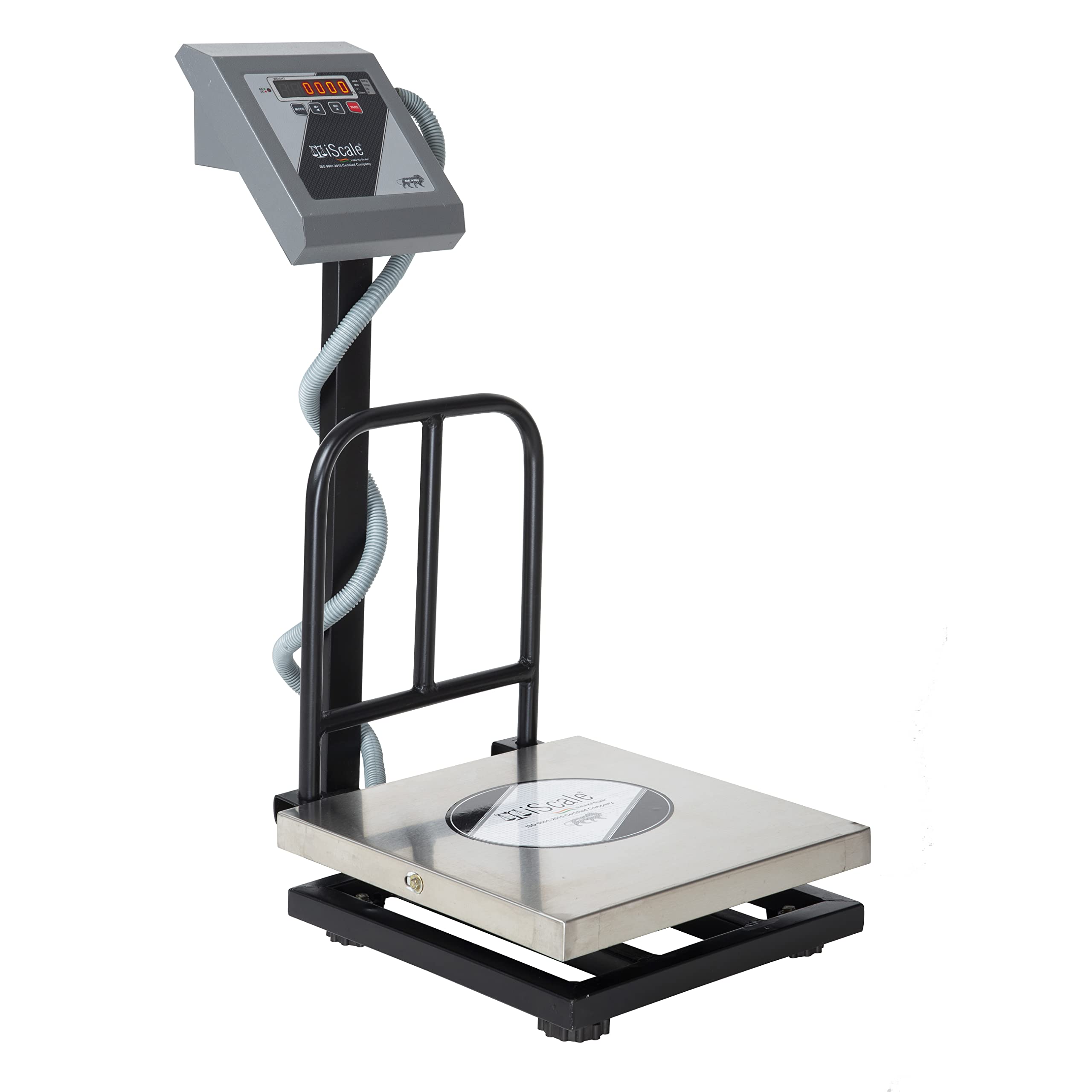 iScale i-11 Weight Capacity 50kg x 5g Accuracy,Chargeable Digital Weighing Machine/Electronic Weighing Scale with Front Back Double Red Display, Stainless Steel Pan, 14x14",Shop/Kitchen/Commercial-image-32