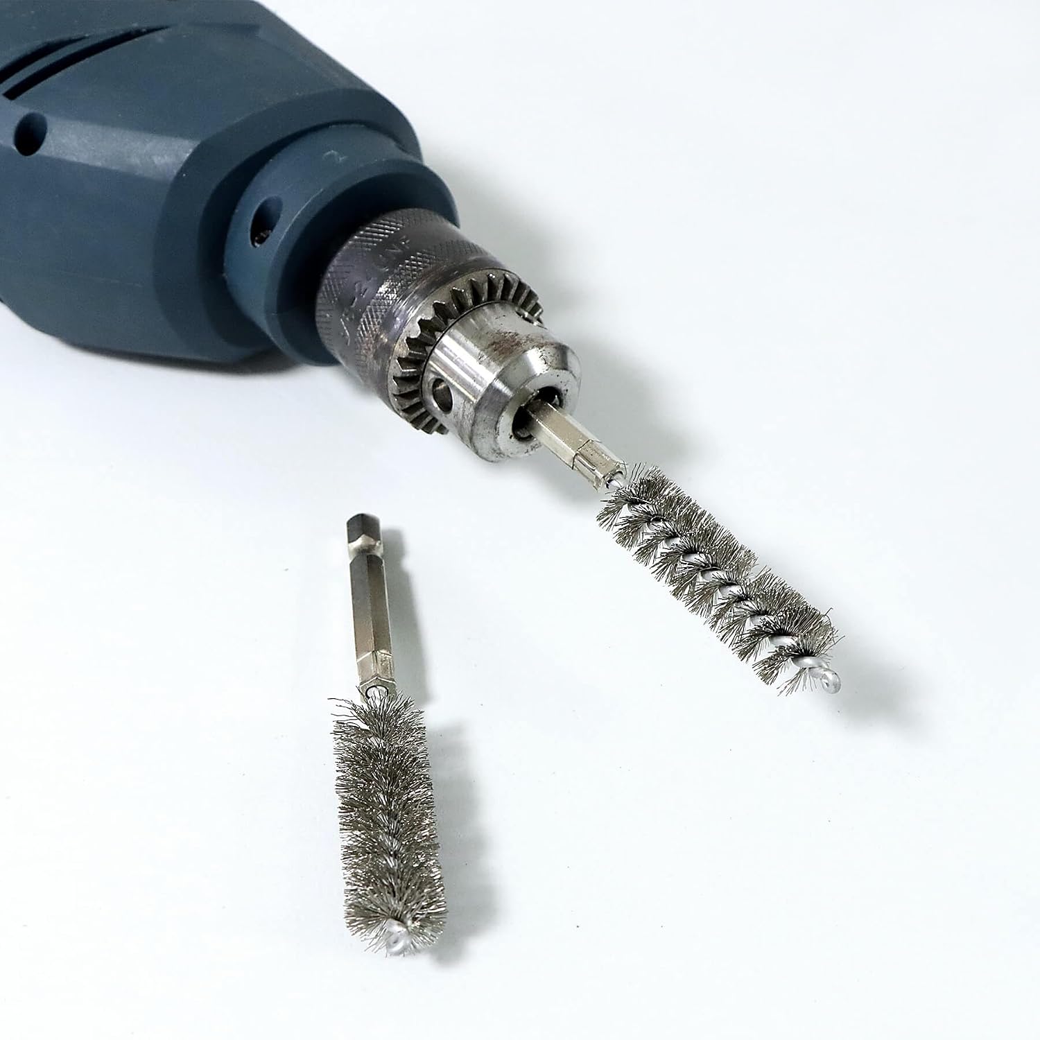 6PCS 1/2" Pipe Cleaning Brush, Stainless Steel Wire Bore Brush for Power Drill, Cleaning Wire Brush with 1/4" Hex Shank