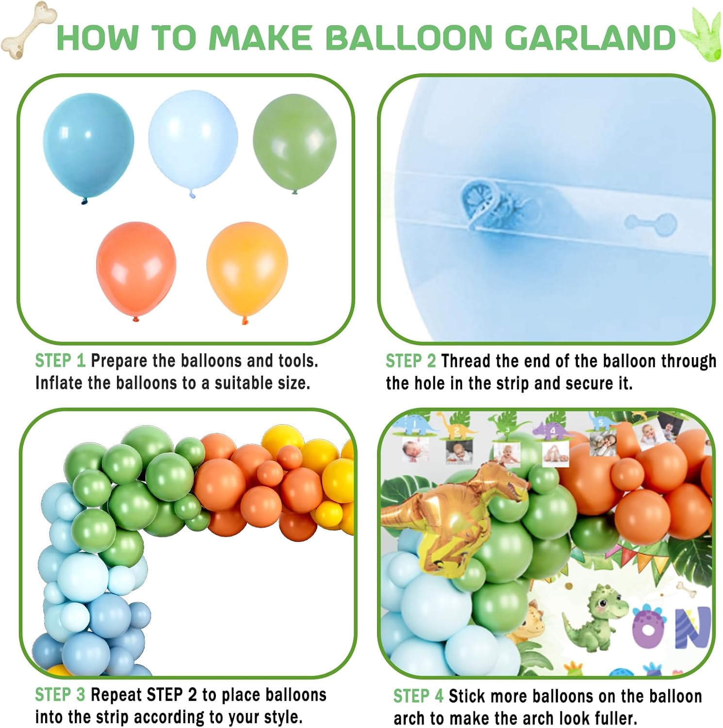 One a Saurus Dinosaur First Birthday Party Decorations - Dino Themed 1 Year Old Backdrop Banner Balloon Cake Topper Crown Box Cutouts Poster