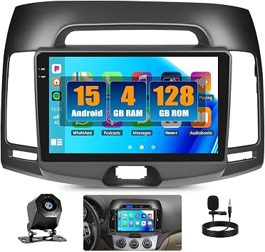 [4+128G] Android 15 Car Radio Stereo for Hyundai 2007-2010