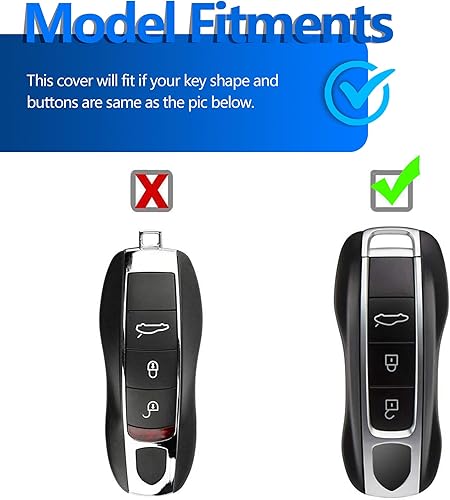 Miniatura 2 de Funda para llavero Porsche con llavero de diamante para 911 Cayenne Panamera TAYCAN 3 botones entrada sin llave Accesorios de control remoto