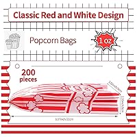 Vista 2 de VOISEN Bolsas de Papel para Palomitas de Maíz, Paquete de 200 Bolsas de Palomitas de Maíz de 1 onza, Porciones Individuales, Bolsa de Palomitas