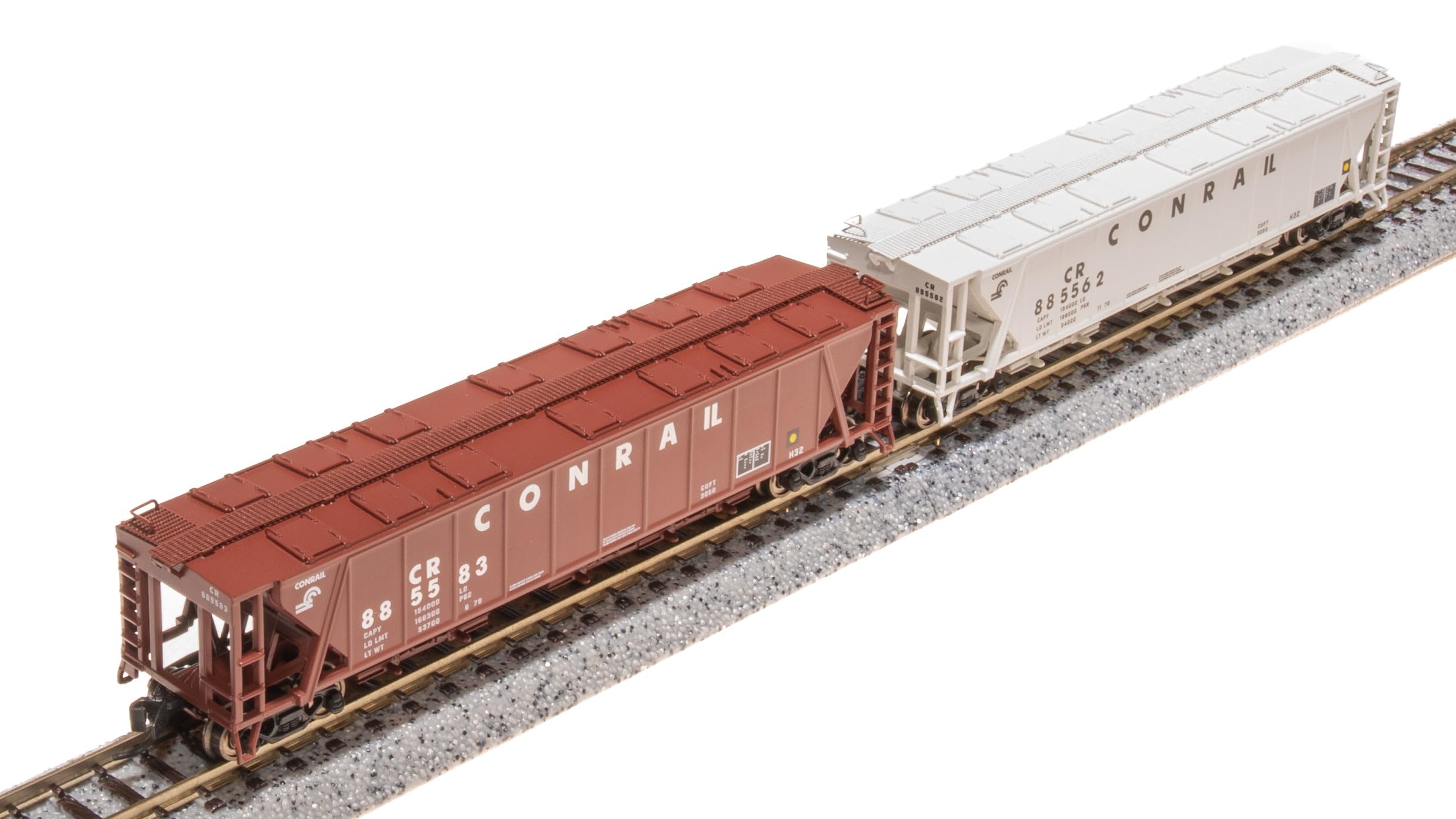 Broadway Limited 7256 H32 Covered Hopper, Conrail, Variety 2-Pack, N Scale