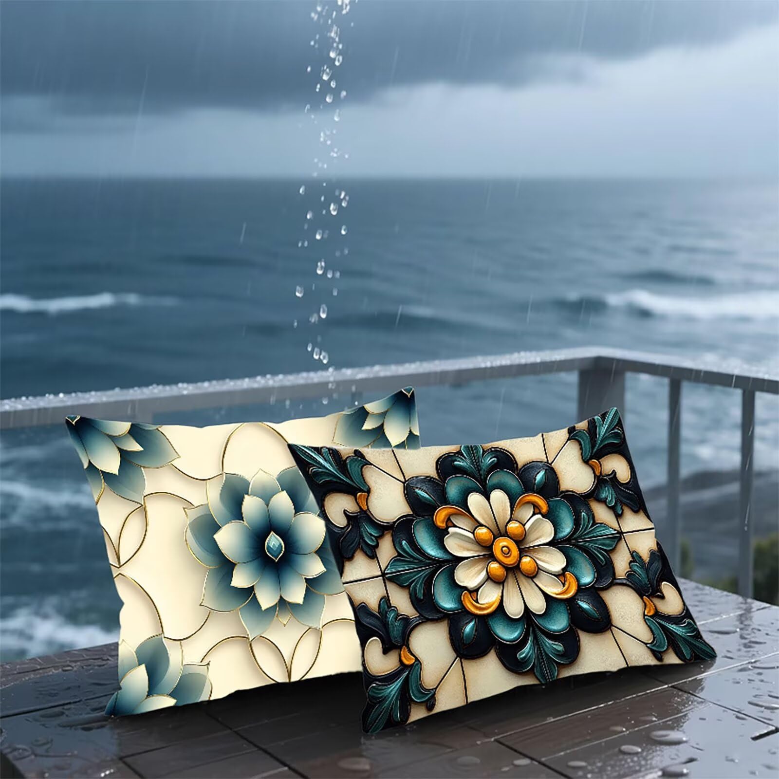 Federe Cuscino 60x80 Set di 2, Nordico Federe Cuscini Divano Lino, Rettangolari Copricuscini 60x80cm Con Cerniera Invisibile, Copricuscino per Camera Letto Casa Decorazioni Regalo, Boemia 1-4047