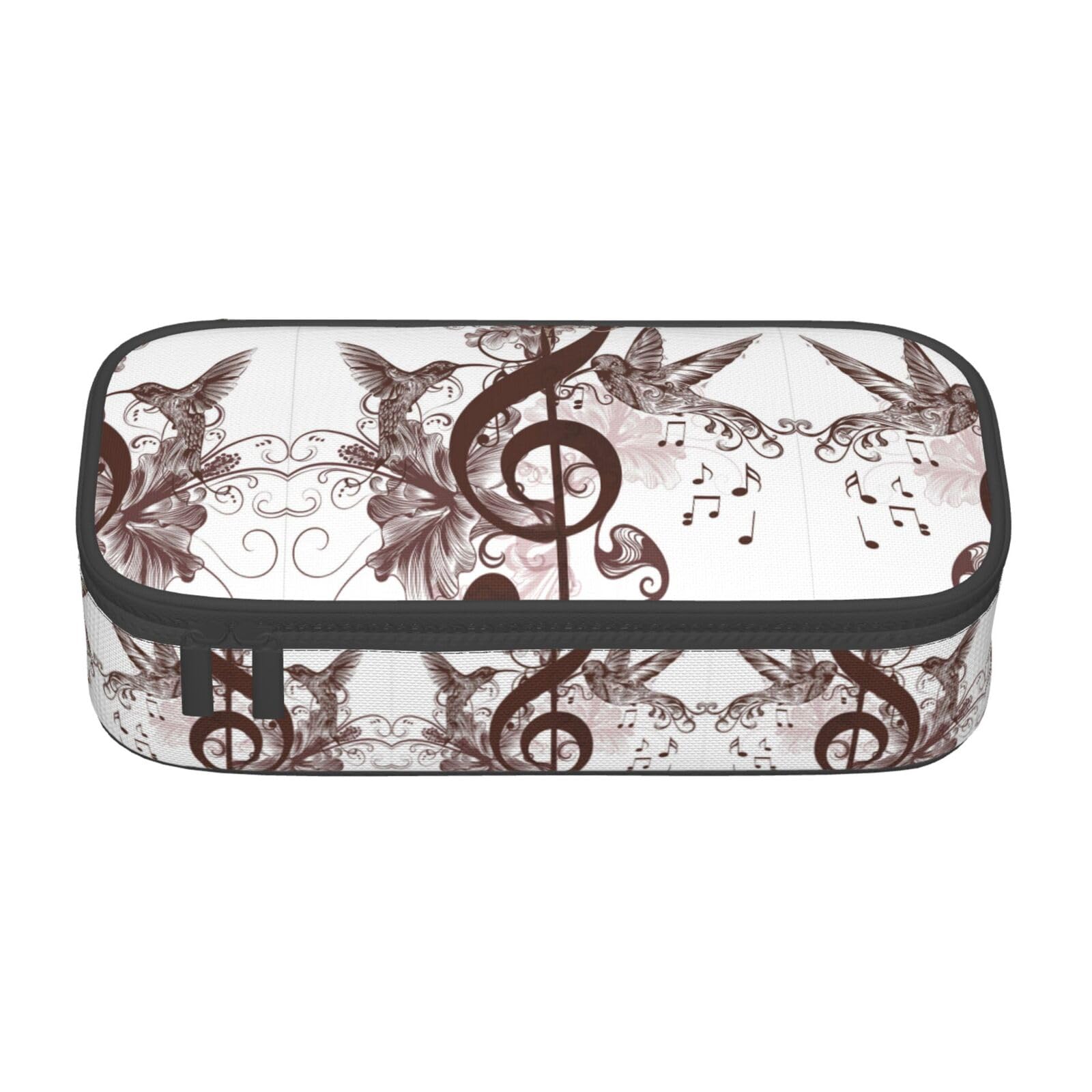 Faduni Music Symbol Large Capacity Pencil Case Pouch Holder Pen Case School Supplies Gift for Middle High School Students Girl Boy Adult Teen