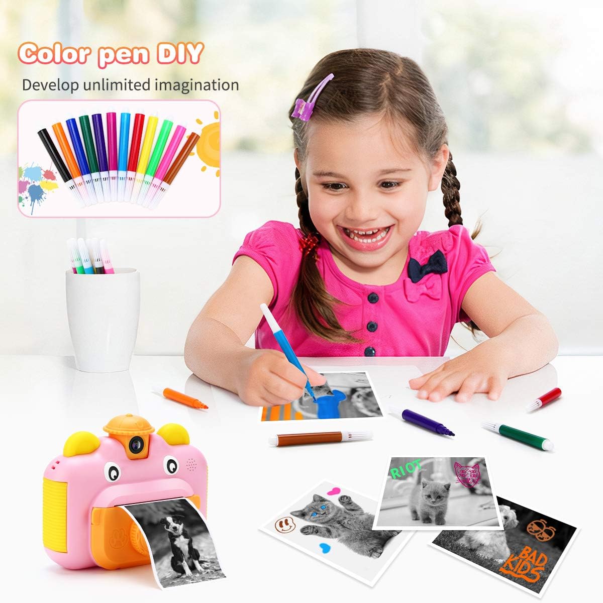 Get Discount 70% Price 32GB Instant Print Cameras for Kids, Zero Ink 1080p Video Kids Digital 12MP Selfie Camera for Girls,INKPOT Birthday Gift Photo Printer Camera for Kids Age 6 7 8 9 10-Color Pens,Print Papers Cheapest ๐ 32GB Instant Print Cameras for Kids, Zero Ink 1080p Video Kids Digital 12MP Selfie Camera for Girls,INKPOT Birthday Gift Photo Printer Camera for Kids Age 6 7 8 9 10-Color Pens,Print Papers