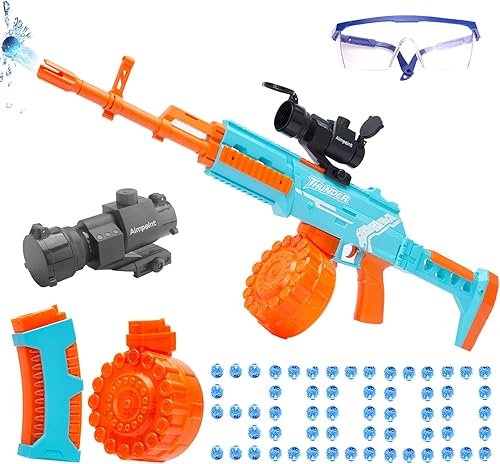 Bola de agua de juguete al aire libre para niños y adultos, juguetes automáticos de verano con más de 50000 cuentas de gel y vista, 2 revistas,