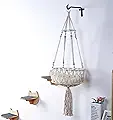 SHENGOCASE Macrame Boho Cat Hammock with 3 Steps and Hook - product image