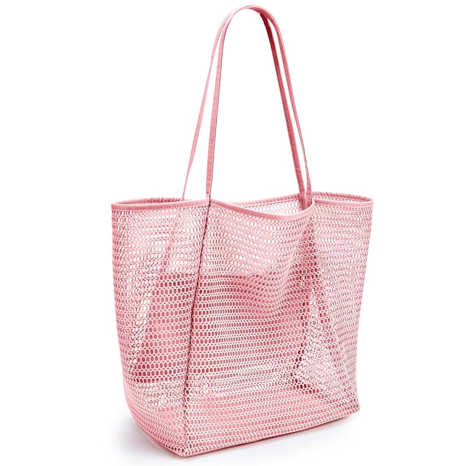 Foldable Mesh Beach Bag for Women Stylish, Large Beach Tote Bag with Breathable Design, Perfect for Beach Pool Picnic Vacation Essentials, Compact Travel Storage Solution 1PCS-image-6