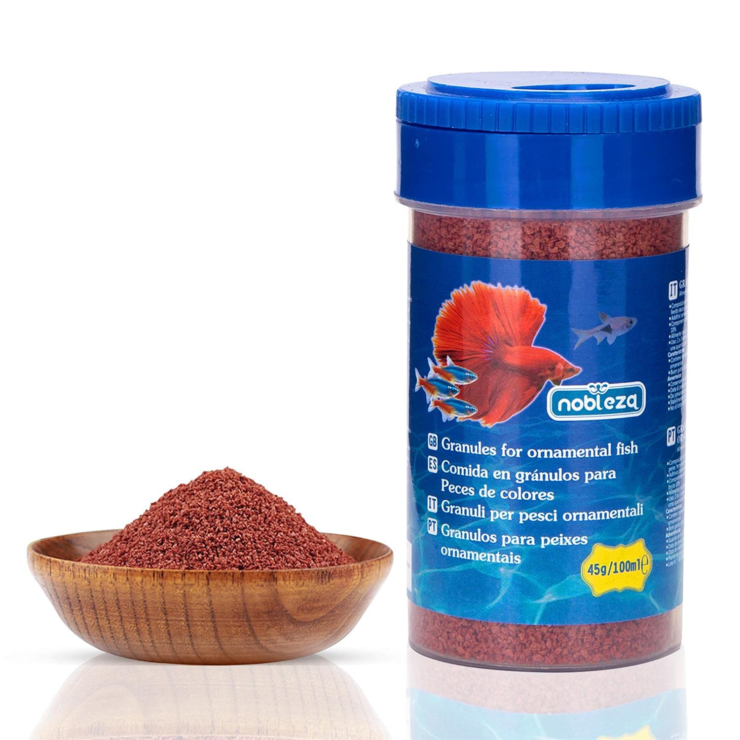 Nobleza - Ali1mento para Pez Pequeño, Granulado Blando de Lento Hundimiento para Peces, 45 g/ 100 ml