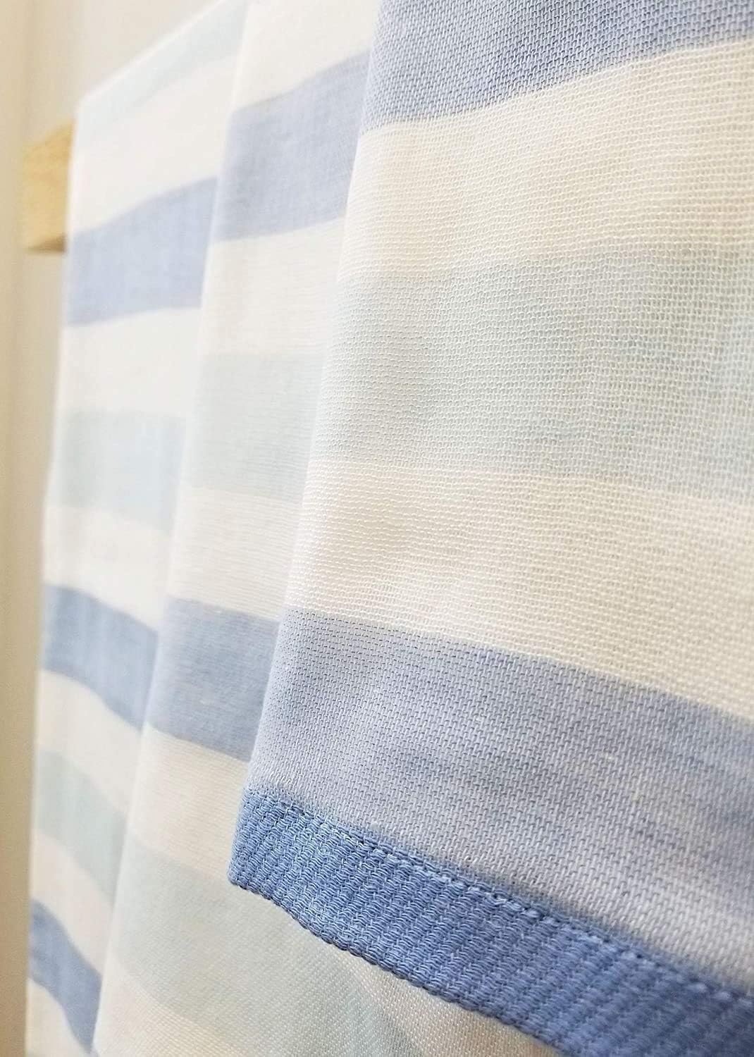 IPPINKA Senshu Japanese Towel, Ultra Soft, Quick-Drying, Two-Tone Stripes, Blue (Bath Towel)