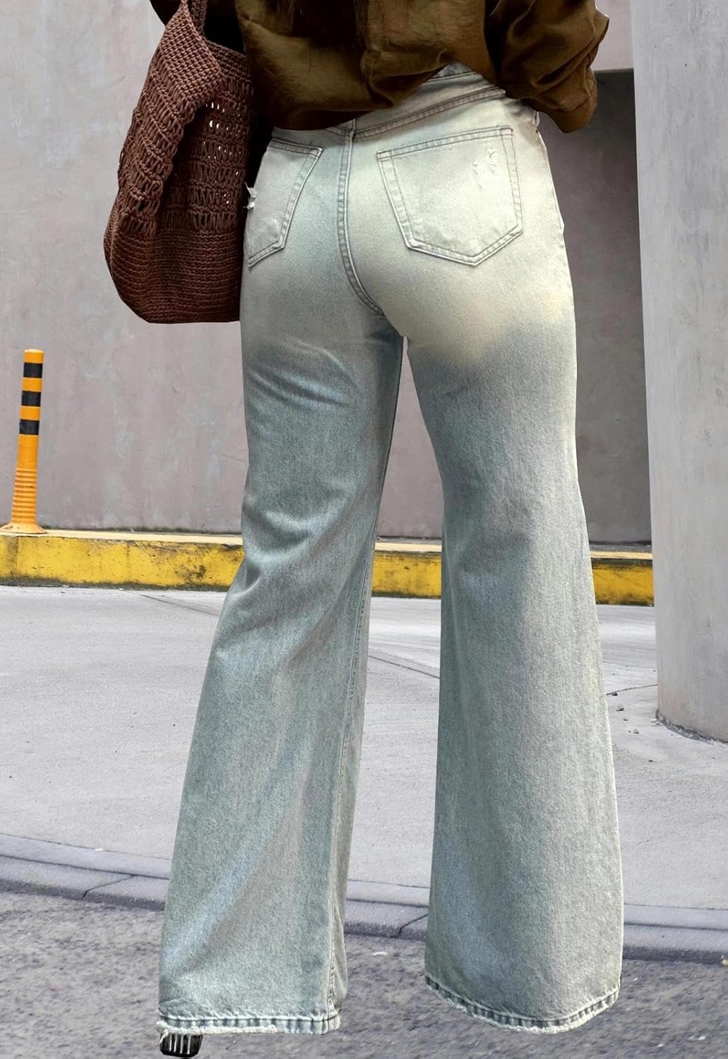 CutieLove Women's Flare Bell Bottom Jeans High Waisted Wide Leg Jeans Stretchy Denim Pants - Image 3