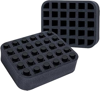 Essential oils Organizer Holder Foam Pad with Slots, Holds 30 bottles of 10ml、15ml Bottles, Removable Dividers,Black