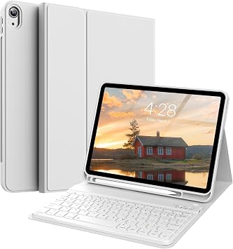 Keyboard Case for iPad A16 11th/10th Generation 11/10.9 Inch, 2025/2022 with Pencil Holder, Magnetic Detachable Wireless Bluetooth Keyboard, Folio Keyboard Cover - Thin & Light, Gray