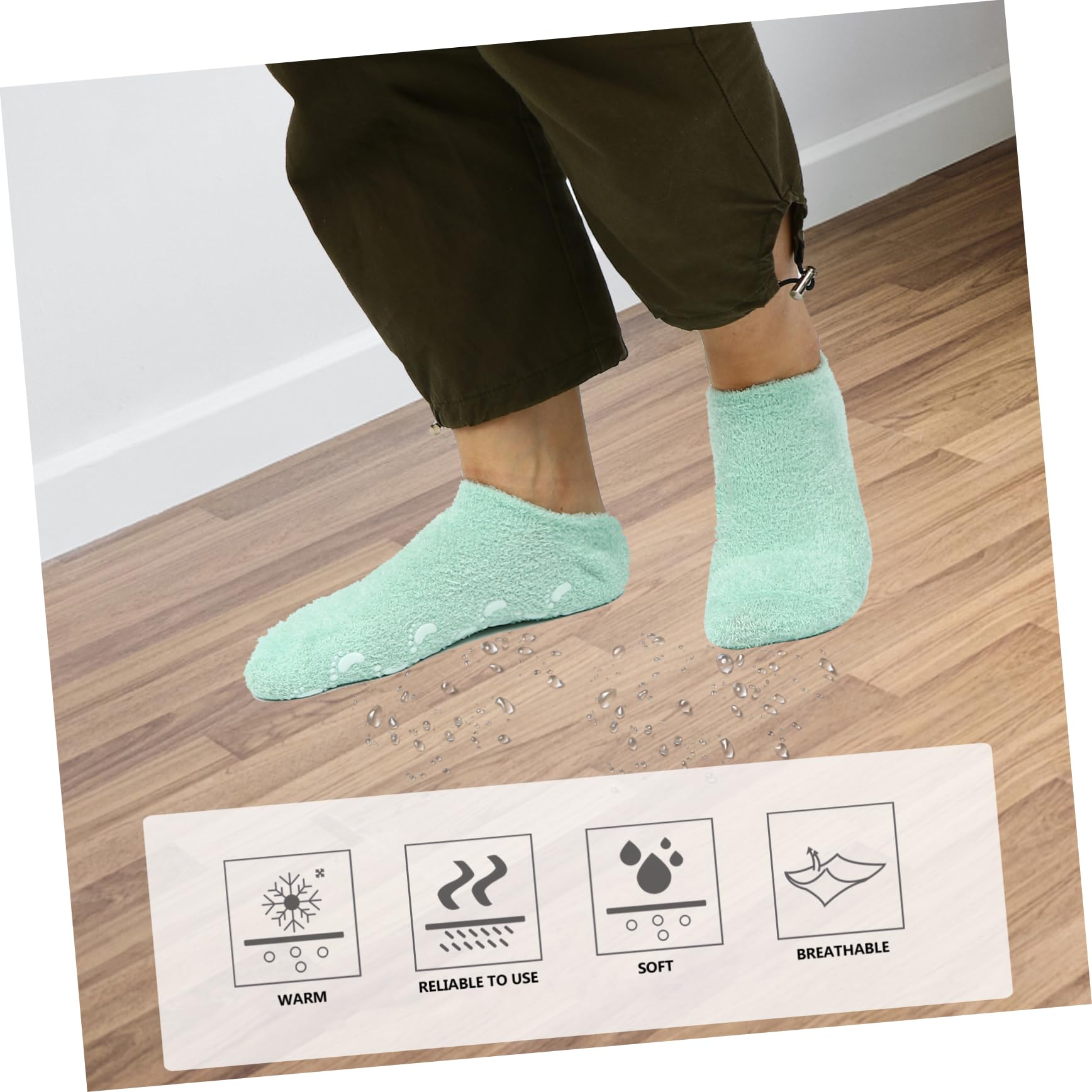 GAROZATION Thickened Winter Gloves Touch Screen 1 Set of Gel Gloves for Cold Proof Beauty Care