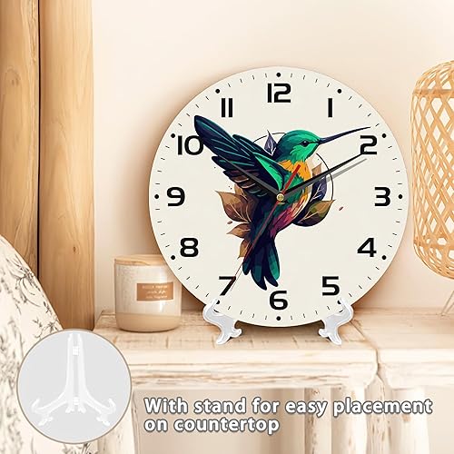 Miniatura 5 de Flaying Hummingbird - Reloj de pared silencioso sin tictac, funciona con pilas, 10 pulgadas, decoración del hogar para sala de estar, cocina,