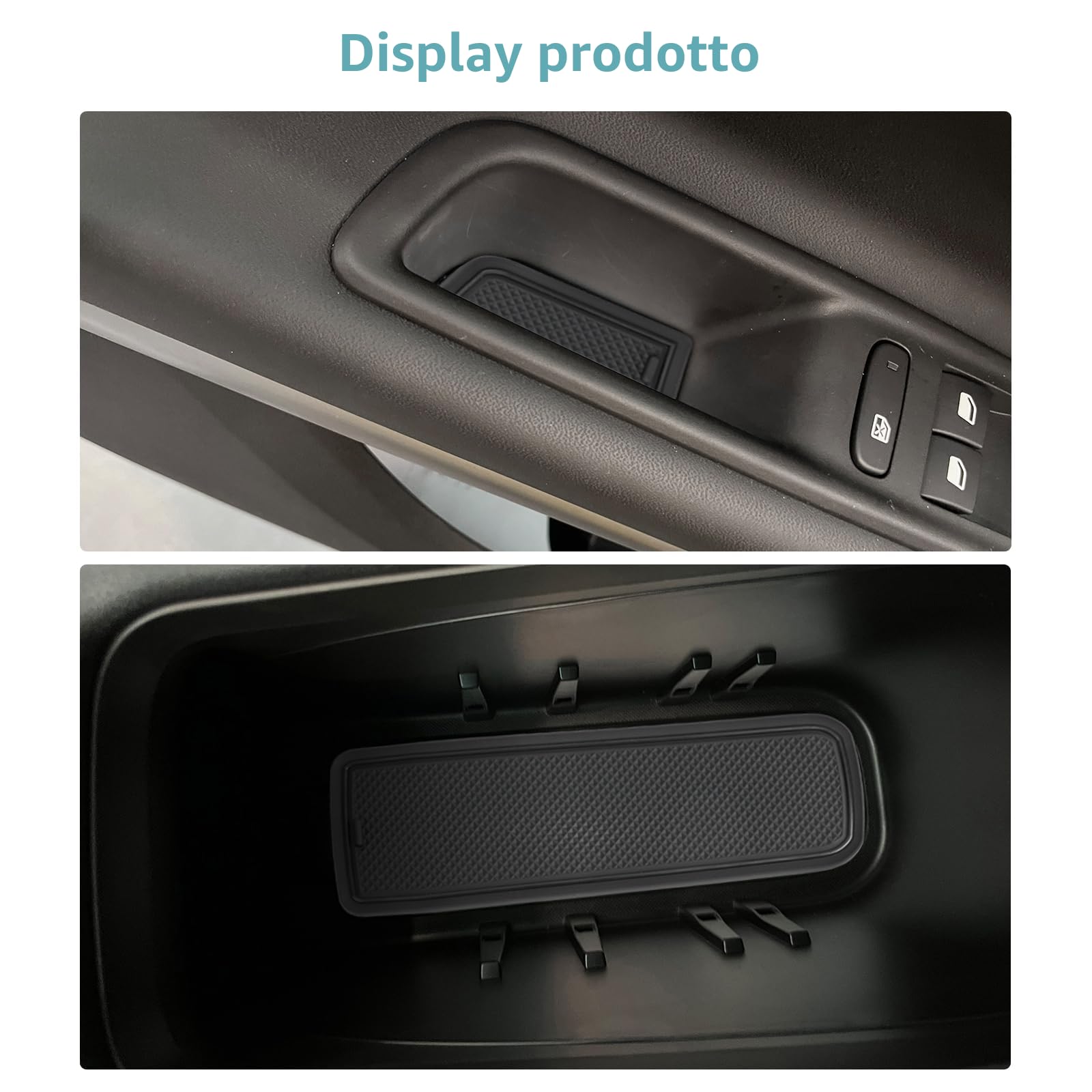 GAFAT Compatibili con Jeep Avenger 2026 2025-2023 Tappetini Antiscivolo, Avenger Hybrid EV Tappetini in Gomma Antiscivolo, Tappetino per Console Centrale, Porte, Accessori Avenger 2025 (Nero)