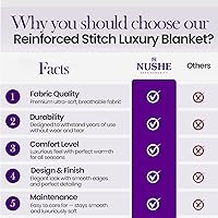 Vista 8 de Manta de lujo con peso refrescante de puntada reforzada con 100% viscosa de 300 hilos, derivada de bambú, mantas con peso de enfriamiento de 7 capas