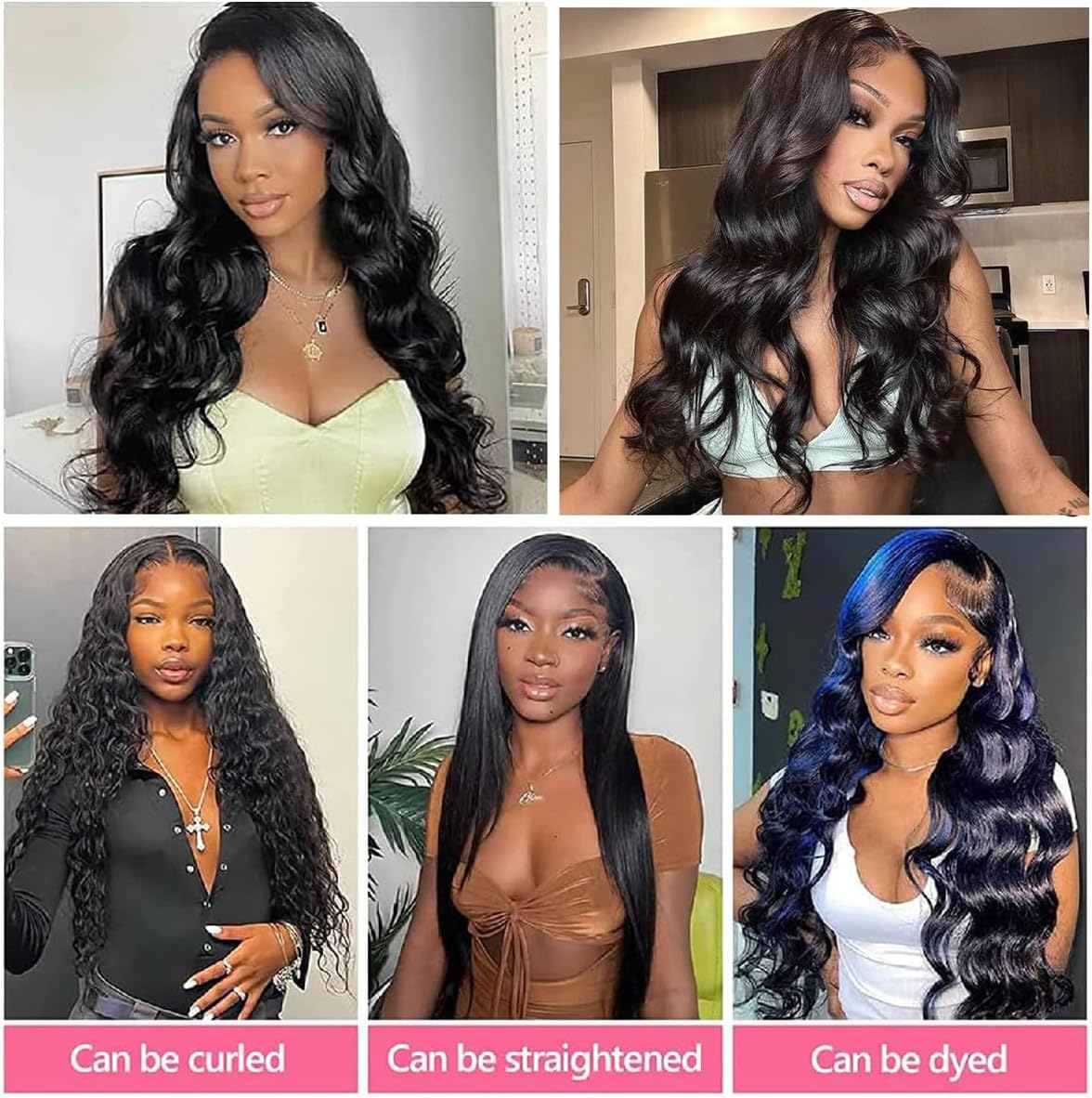 Human Hair Bundles with Closure 18 20 22+16 Inch Body Wave Closure with Bundles 100% Brazilian Virgin 3 Bundles Human Hair Weave with 4x4 Free Part Lace Closures Natural Black