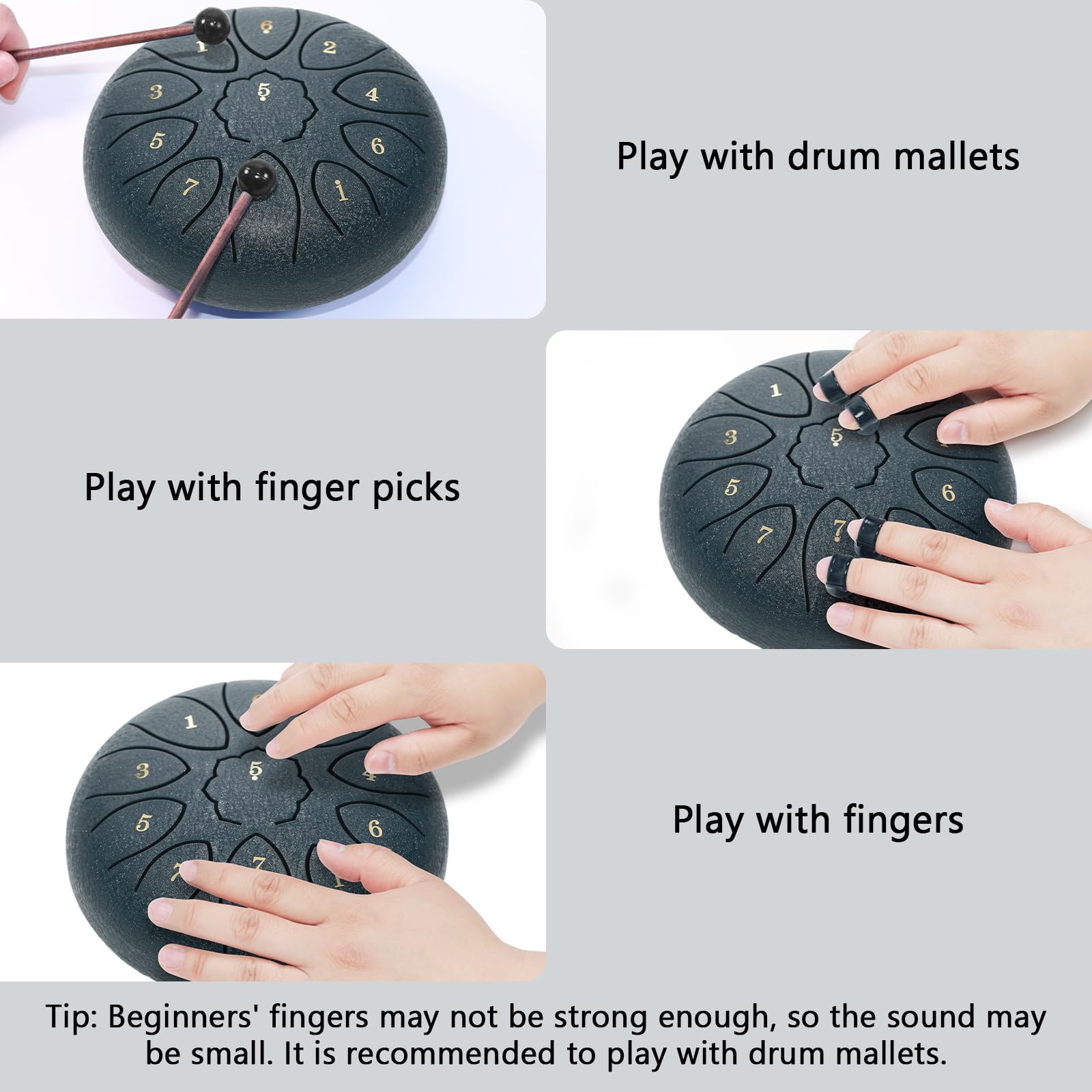 Amazon.com: JYTMUS Steel Rain Drum with 11 Notes, 6 Inches