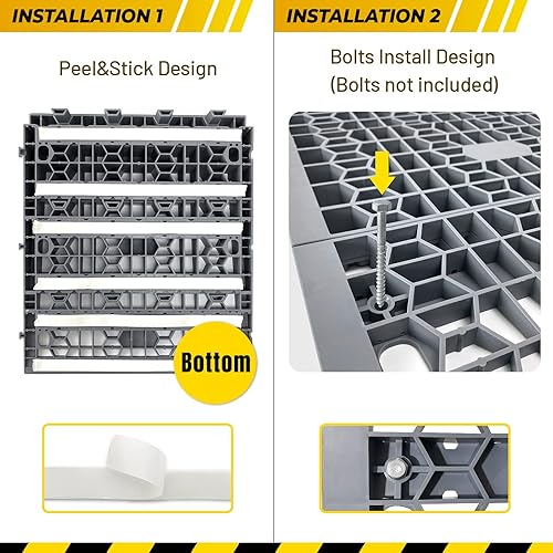 Miniatura 5 de HOXWELL Rampas modulares de umbral para puertas, rampas de sillas de ruedas de elevación de 3 pulgadas para el hogar, material sólido actualizado,
