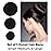 Styla Hair Donut Bun Maker - Easy Styling of Ballet & Sock Buns for Kids (3pc Black)
