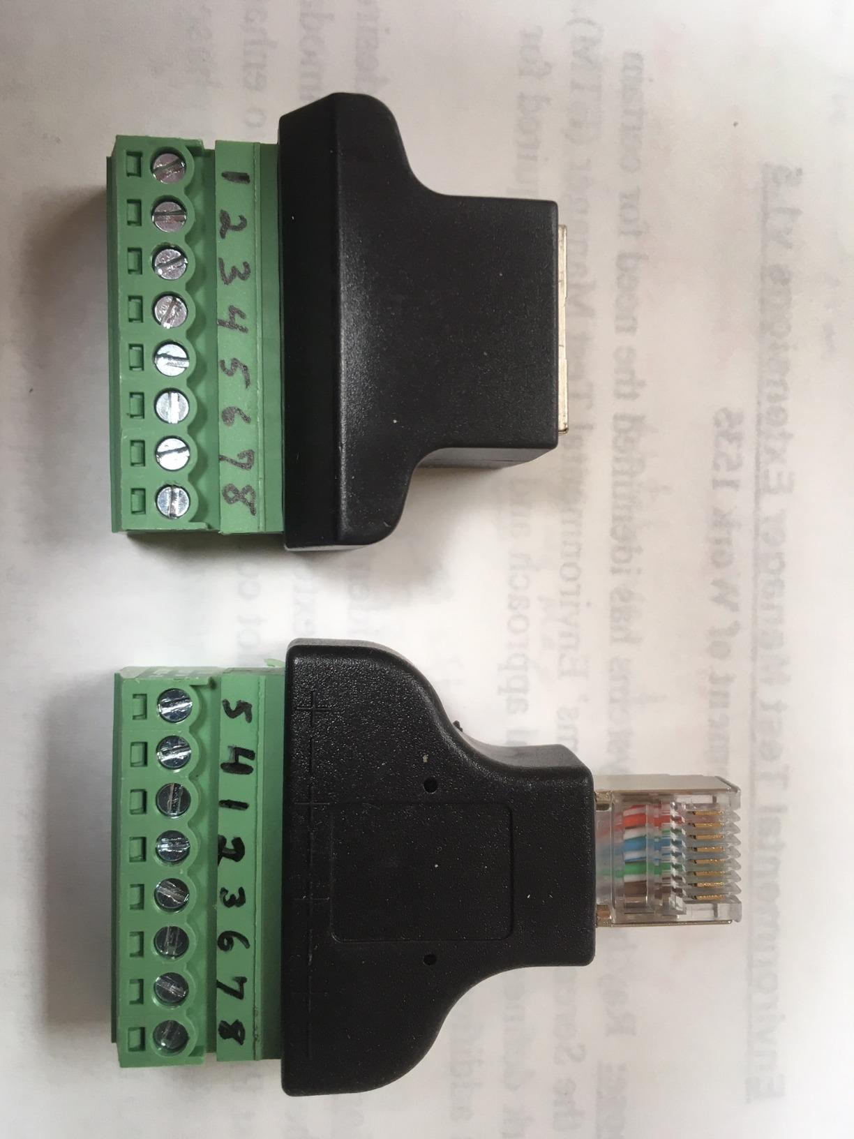 Amazon.com: zdyCGTime RJ45 Male Plug to 8P 8C Female Bolt Screw Type ...