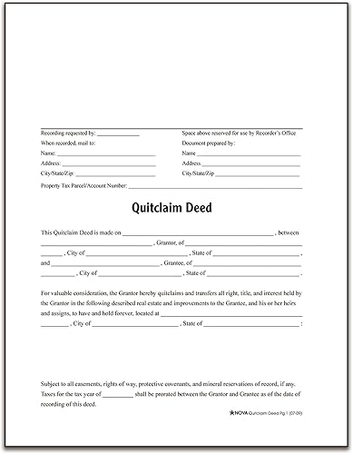 Miniatura 2 de SOCRATES MEDIA,LLC Formularios de escritura de Quitclaim (SOMLF298), blanco