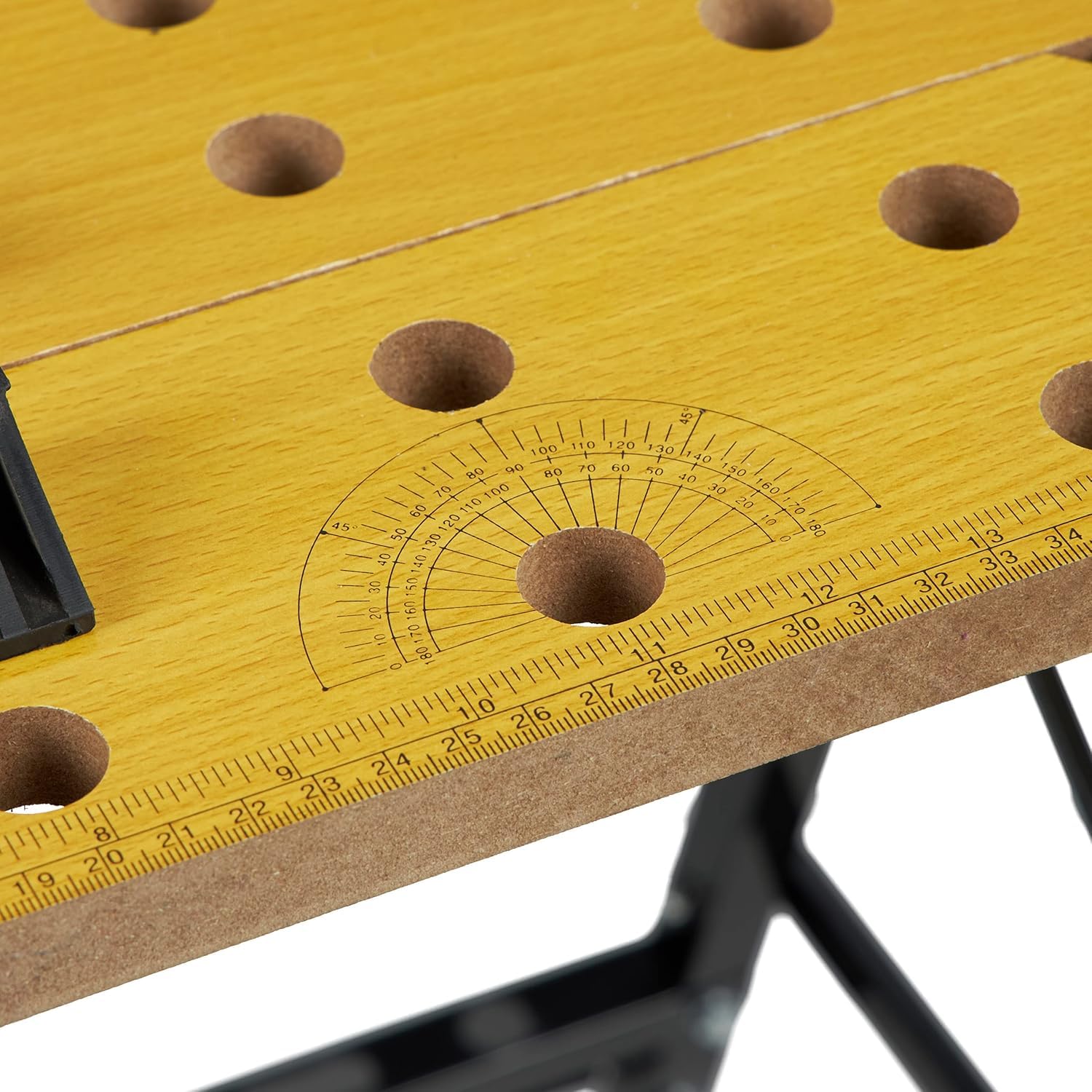 Banco da Lavoro Richiudibile Pieghevole Acciaio e Legno 4 Ganasce 620x560x765mm Portata Max 100KG ideale per lavori domestici, officine e cantieri
