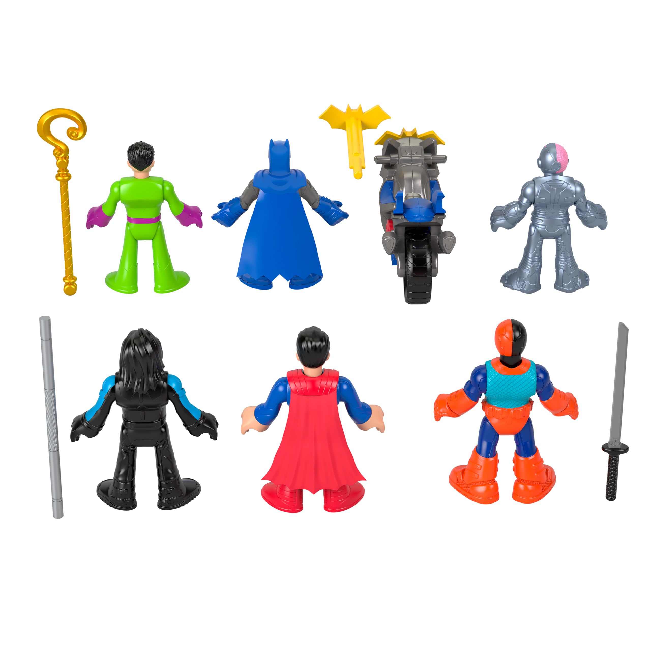 Fisher-Price Imaginext DC Super Friends, Black Bat & Ninja Batman, VGC+, L👀K