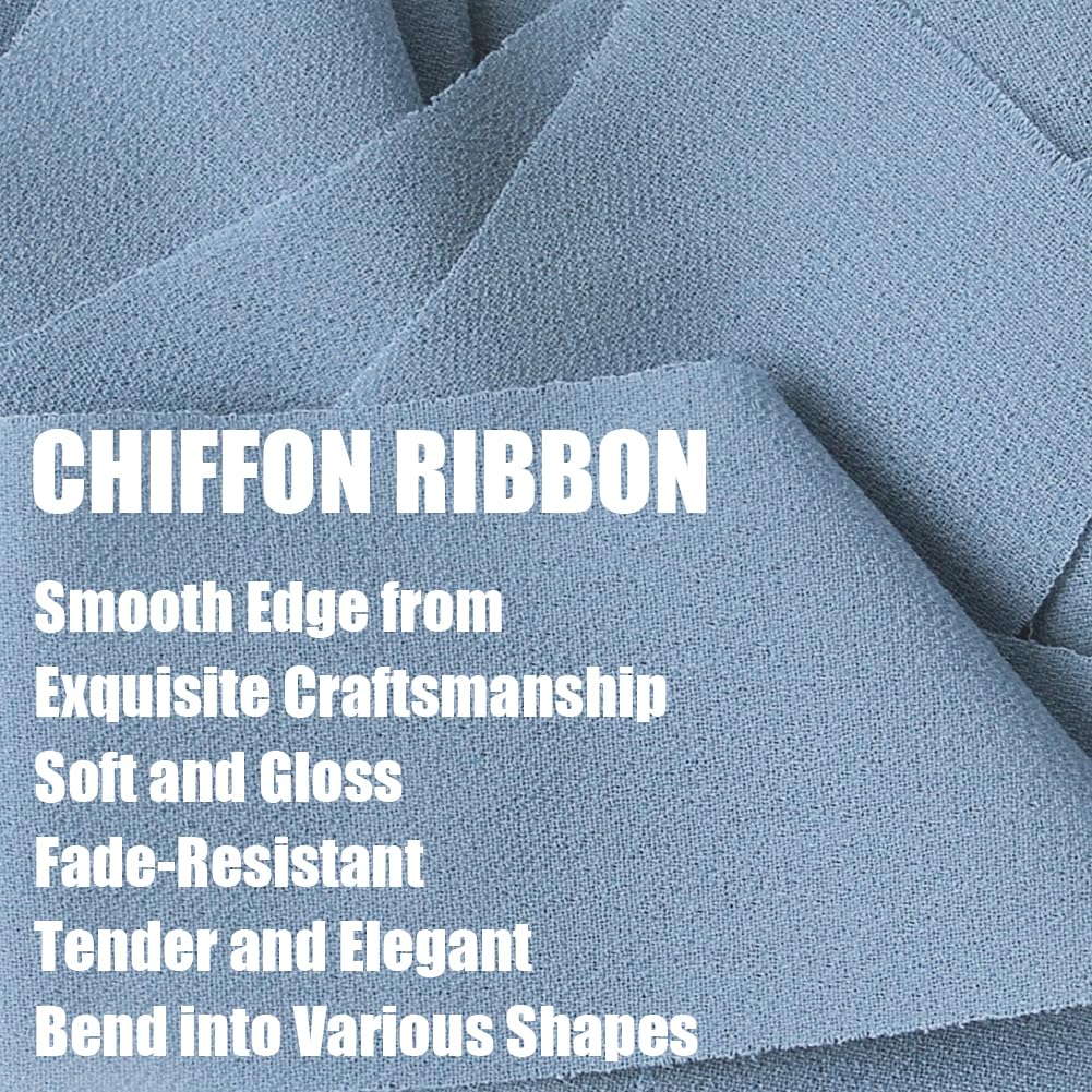 UpUDo 4 Rolls Chiffon Ribbon, 1.5