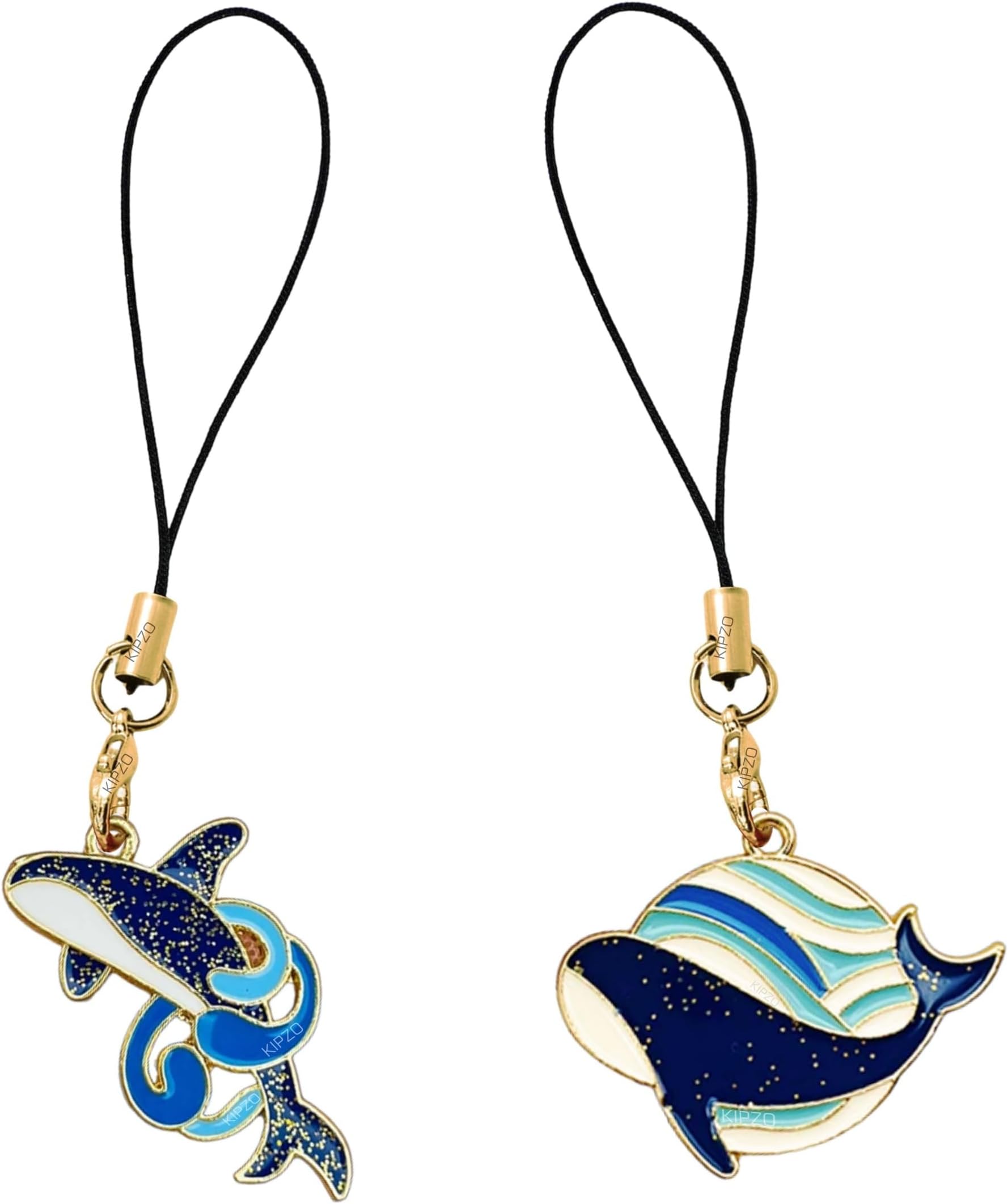 Buttercup Powerpuff Girls Dolphin Whale Fish Moon Star Astronaut Pendant Round Panda Unicorn Pack of 2 Enamel Keychain Necklace Lanyard Thread Girls Phone Charms Cute Women Hanging Cartoon