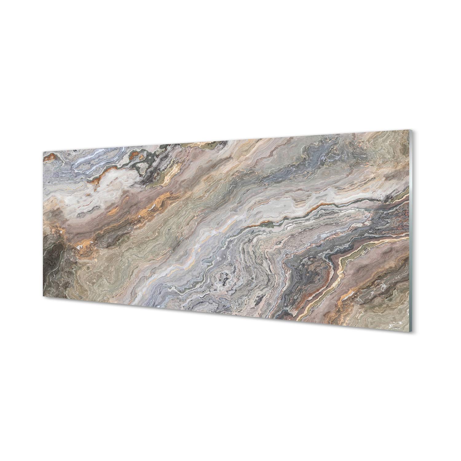 Tableau en verre acrylique 125x50cm avec impression photo de structure en pierre onyx de Tulup