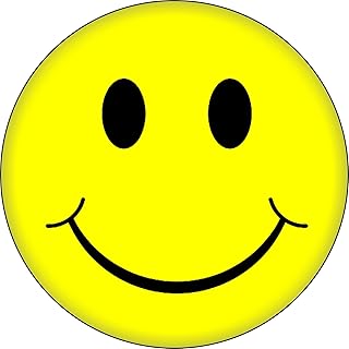 Square Deal Recordings & Supplies Happy Face - 1" Round Button