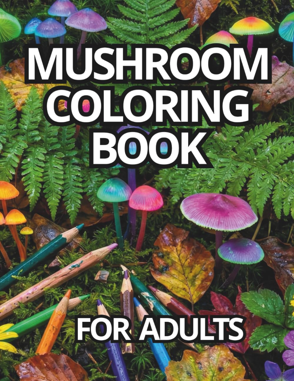 MUSHROOM COLORING BOOK: Fungi Forest Art: 35 Whimsical Designs for Relaxation & Stress Relief; Intricate Nature Illustrations for Teens and Adults