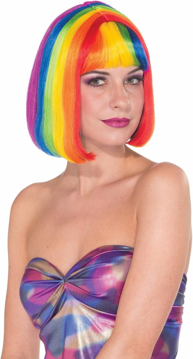 Forum Novelties Women's Chic Rainbow Wig