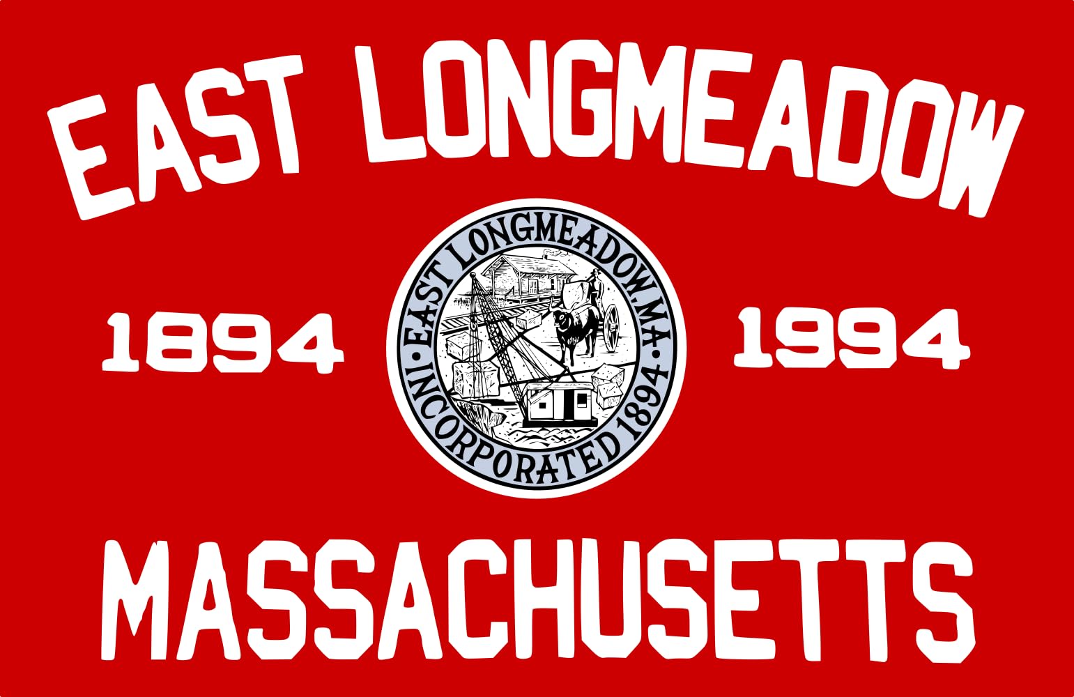 Drapeau East Longmeadow Massachusetts idée cadeau originale pour passionné d'histoire américaine