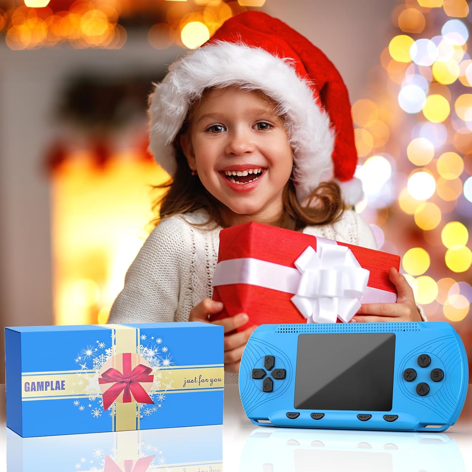 Handheld Game for Kids - Preloaded 258 Retro Video Games & 3 Cartridges, 3.0" HD LCD Screen, Portable Gaming Player with Rechargeable Battery, Birthday Xmas Gift for Boys Girls 4-12, Blue - Image 7
