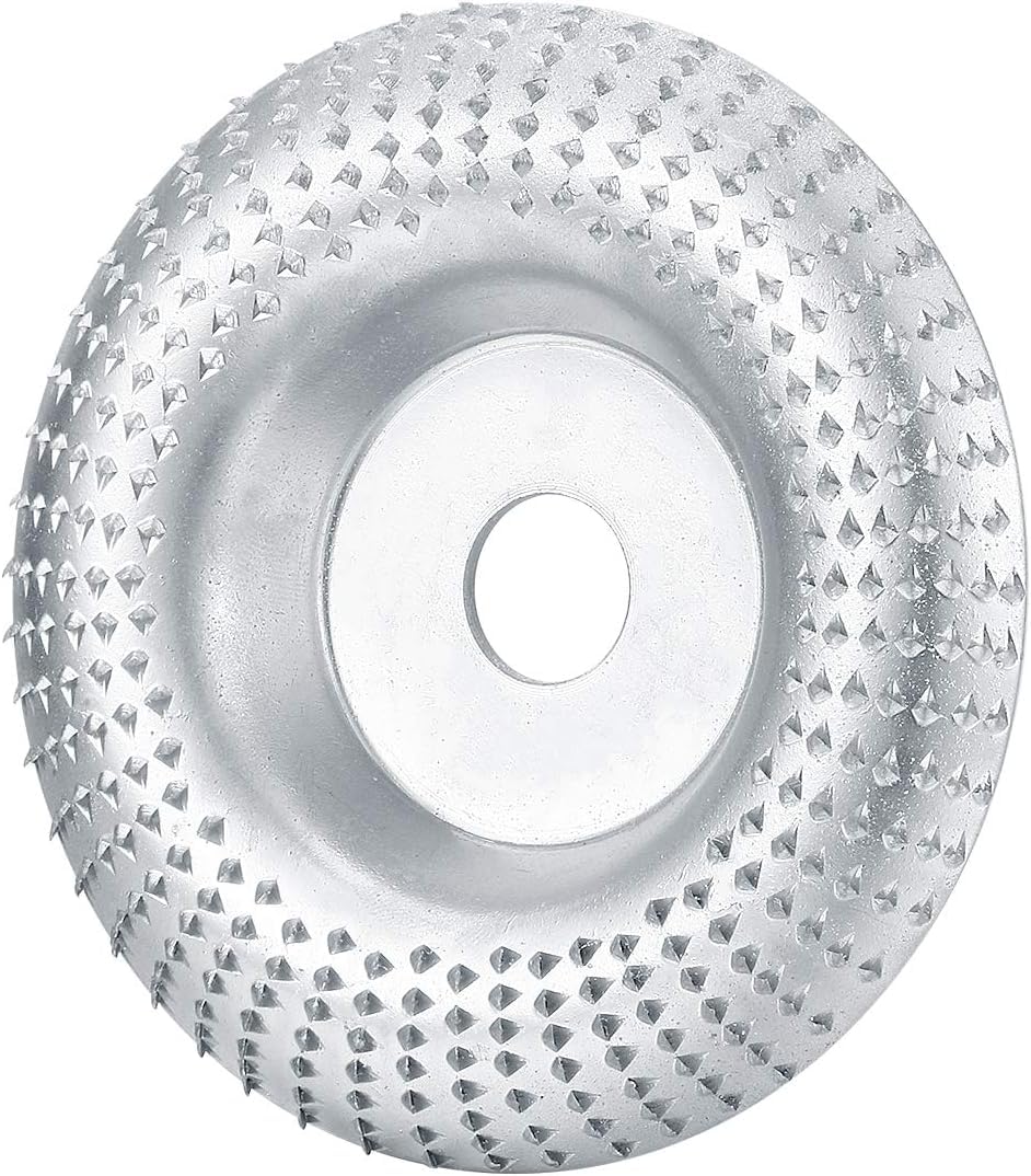 Loamars Angle Grinder Discs 100mm/4 inch, Wood Angle Grinder Accessories Carbide Carving Tool Rotary Abrasive Angle Grinder Sanding Disc, Wood Carving Disc for Wood Shaping or Polishing, Silver